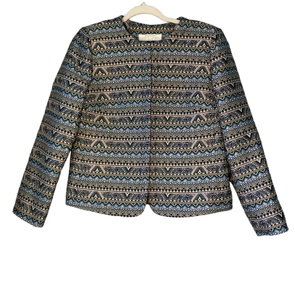 Tahari by Arthur S. Levine abstract zigzag blazer jacket. EUC‎ Size 8P - Picture 1 of 10
